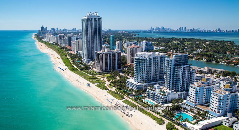 Miami Beach condos aerial