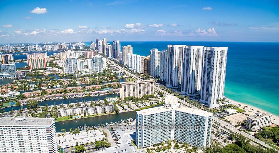 view of Atlantic Ocean from Sunny Isles Beach condos