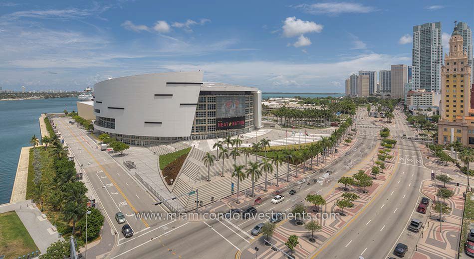 American Airlines Arena in Park West Miami