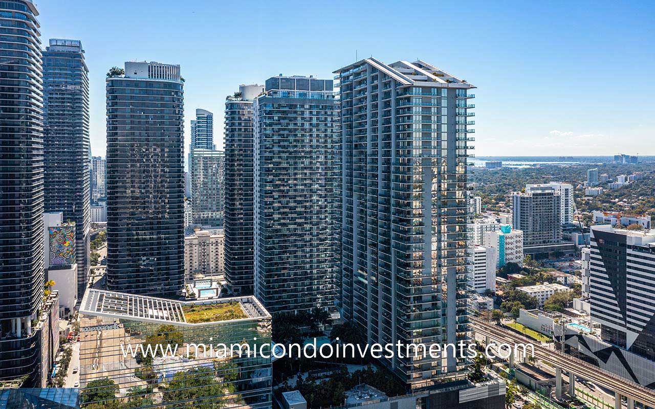 Brickell condo towers at Brickell City Centre