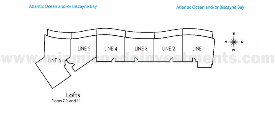 Marina Blue lofts key plan