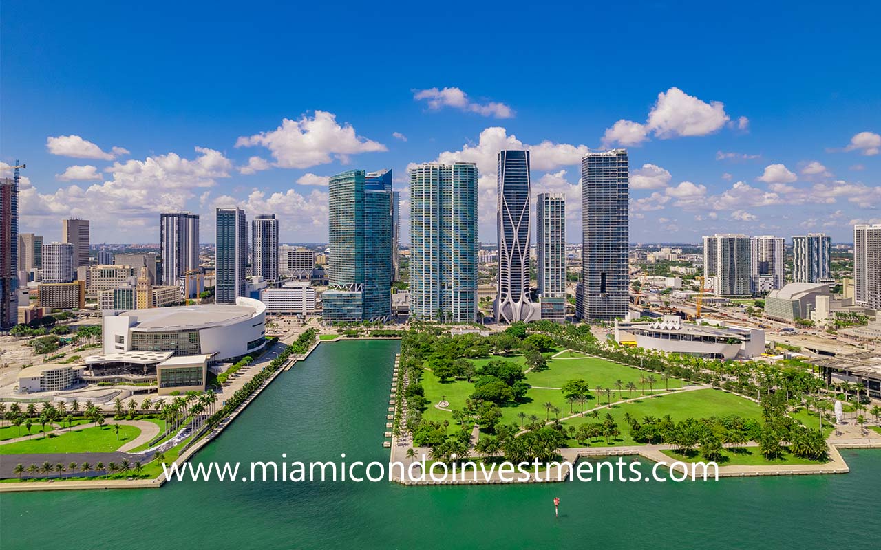 Park West Miami condos skyline