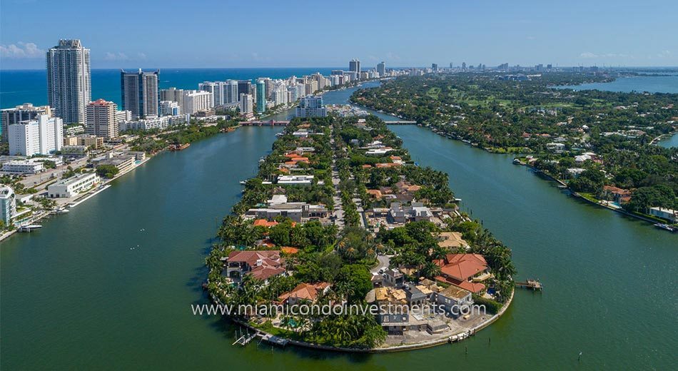 Allison Island homes in Miami Beach