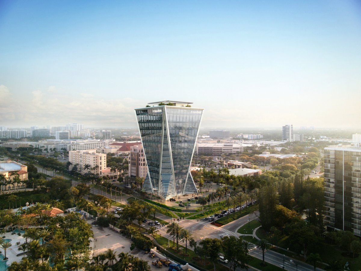 Futuristic Office Tower 3050 Aventura Tops Off Image